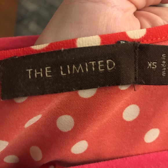 The Limited Coral & White Polka Dot Top - Picture 5 of 5